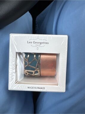 Unisex Copper & Teal Leather Bracelet